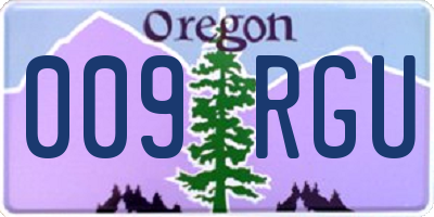 OR license plate 009RGU
