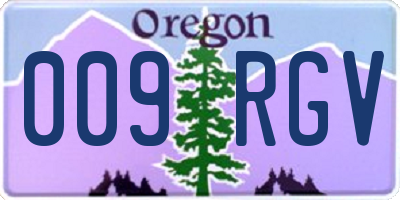 OR license plate 009RGV
