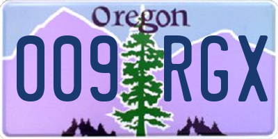 OR license plate 009RGX