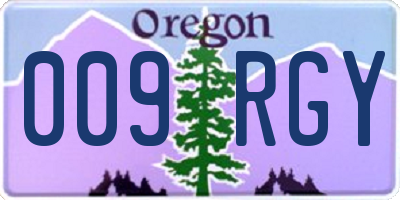 OR license plate 009RGY