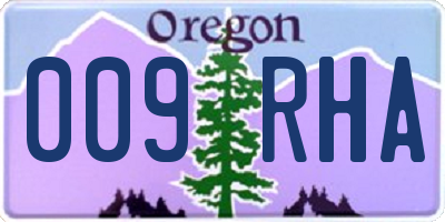OR license plate 009RHA