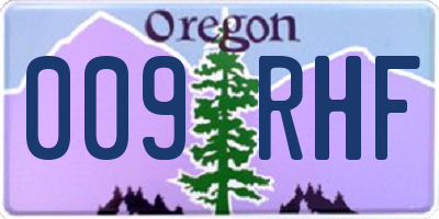 OR license plate 009RHF