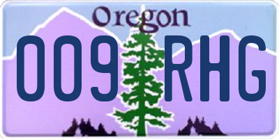 OR license plate 009RHG