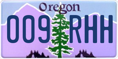 OR license plate 009RHH