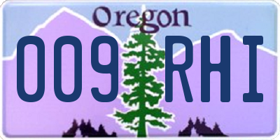 OR license plate 009RHI