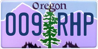 OR license plate 009RHP