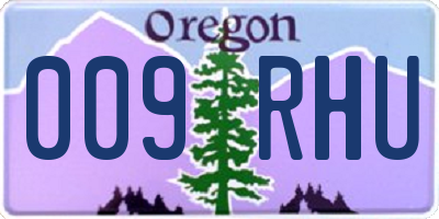 OR license plate 009RHU