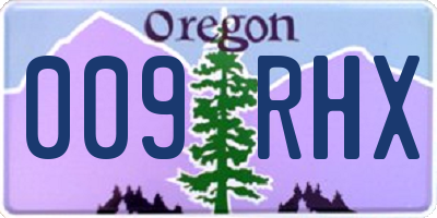 OR license plate 009RHX