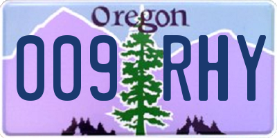 OR license plate 009RHY