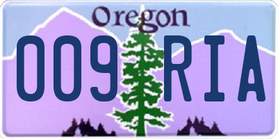 OR license plate 009RIA