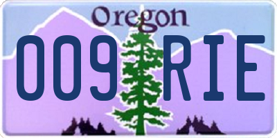 OR license plate 009RIE