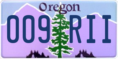 OR license plate 009RII