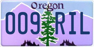 OR license plate 009RIL