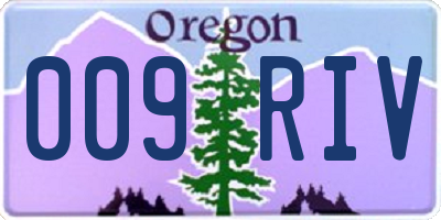 OR license plate 009RIV