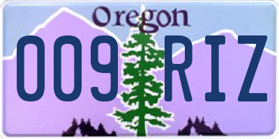 OR license plate 009RIZ