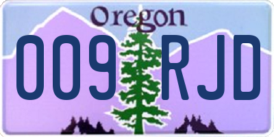 OR license plate 009RJD