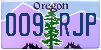 OR license plate 009RJP