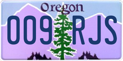 OR license plate 009RJS