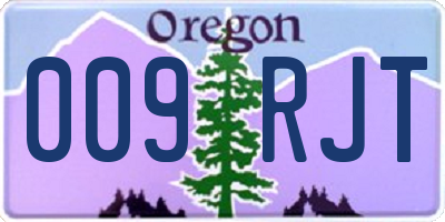 OR license plate 009RJT