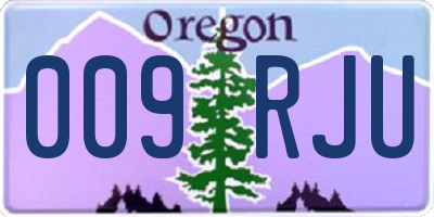 OR license plate 009RJU