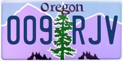 OR license plate 009RJV