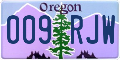 OR license plate 009RJW
