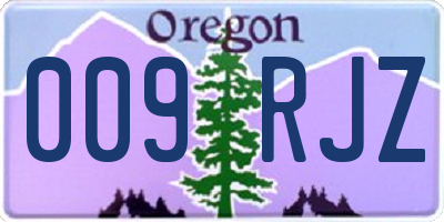 OR license plate 009RJZ