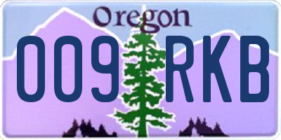 OR license plate 009RKB
