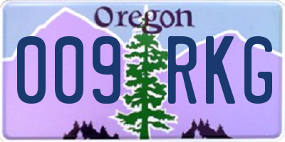 OR license plate 009RKG