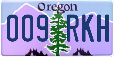OR license plate 009RKH