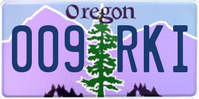 OR license plate 009RKI