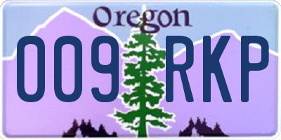 OR license plate 009RKP