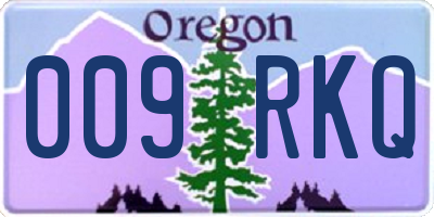 OR license plate 009RKQ