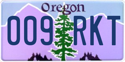 OR license plate 009RKT