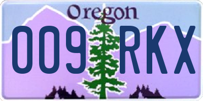 OR license plate 009RKX