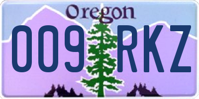 OR license plate 009RKZ