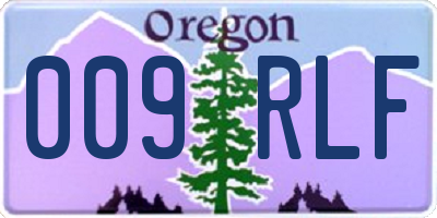 OR license plate 009RLF
