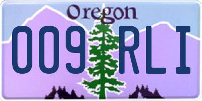 OR license plate 009RLI