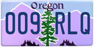 OR license plate 009RLQ