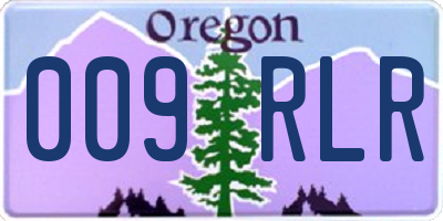OR license plate 009RLR