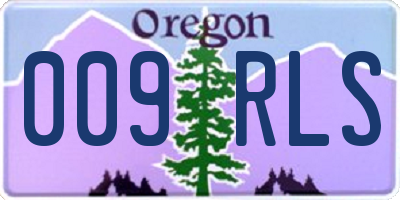 OR license plate 009RLS