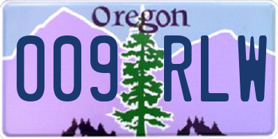 OR license plate 009RLW
