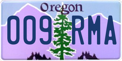 OR license plate 009RMA