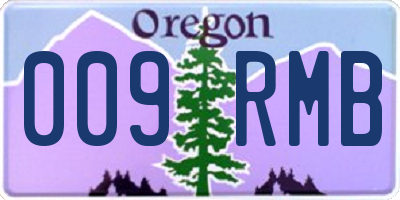 OR license plate 009RMB