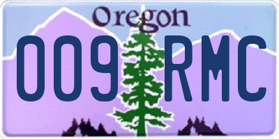 OR license plate 009RMC
