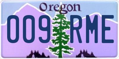 OR license plate 009RME