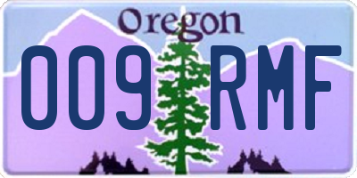 OR license plate 009RMF