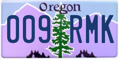 OR license plate 009RMK