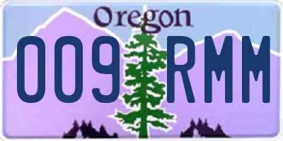 OR license plate 009RMM