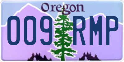 OR license plate 009RMP